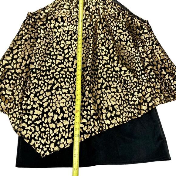 Wrapper Dress Womens Sz 3X Gold & Black Halter Neck Leopard Print Formal Elegant - Picture 7 of 13